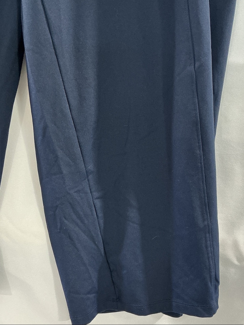 Classic Wide-Leg Navy Women's Pants - Picture 5 of 8
